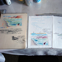 Studio View Work Table/ Class Notes