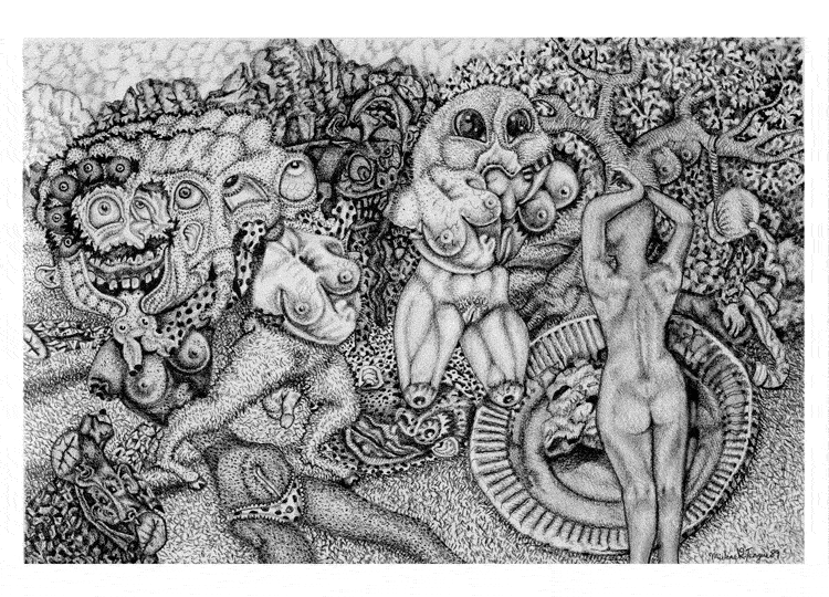 Poetic Dismemberment (graphite on paper)