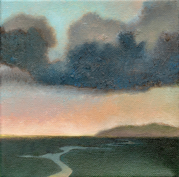 Twilit Landscape n1 (6" x 6" oil on canvas)