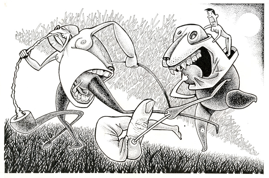 Pipe Cinch (6.75" x 10" pen and ink on paper)